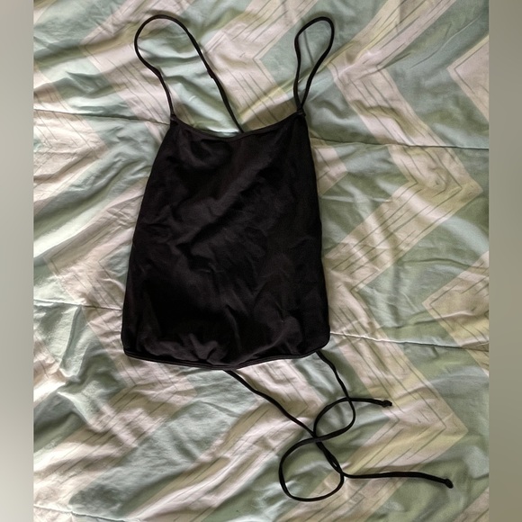 Lulu’s Intrigue Lace-Up Crop Top - Picture 4 of 7